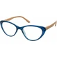 EYELEAD Presbyopia - Occhiali da lettura Rosso Blu Farfalla con braccio in legno E205 +3,00