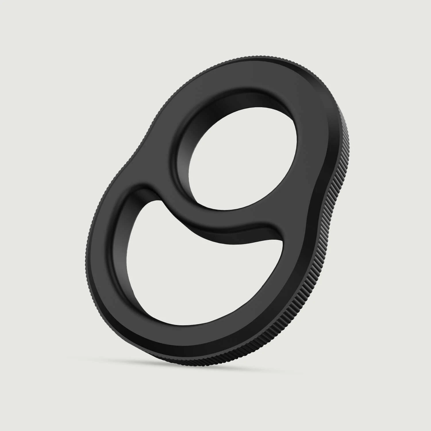 Double Erector Soft Silicone Cock Ring - Schwarz