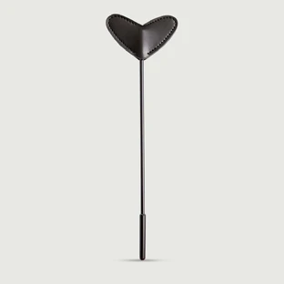 Crop de piel con punta de corazón Serie Cupido Strike 33 cm - Negro