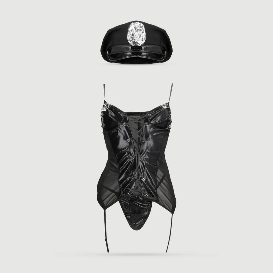 Costume da poliziotta sexy - Nero - Piccolo/Medio