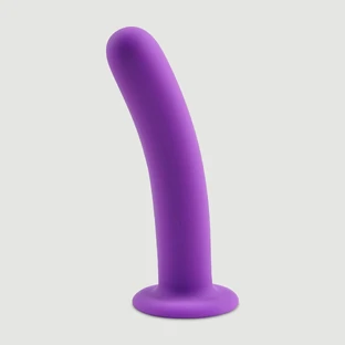 Dildo mic neted din silicon pentru începători cu ventuză - Violet