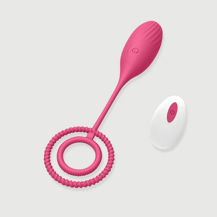 Sexopolis My Remote Play Geribbelde Silicone Afstandsbediening Bullet VIbrator Met Handvat - Roze