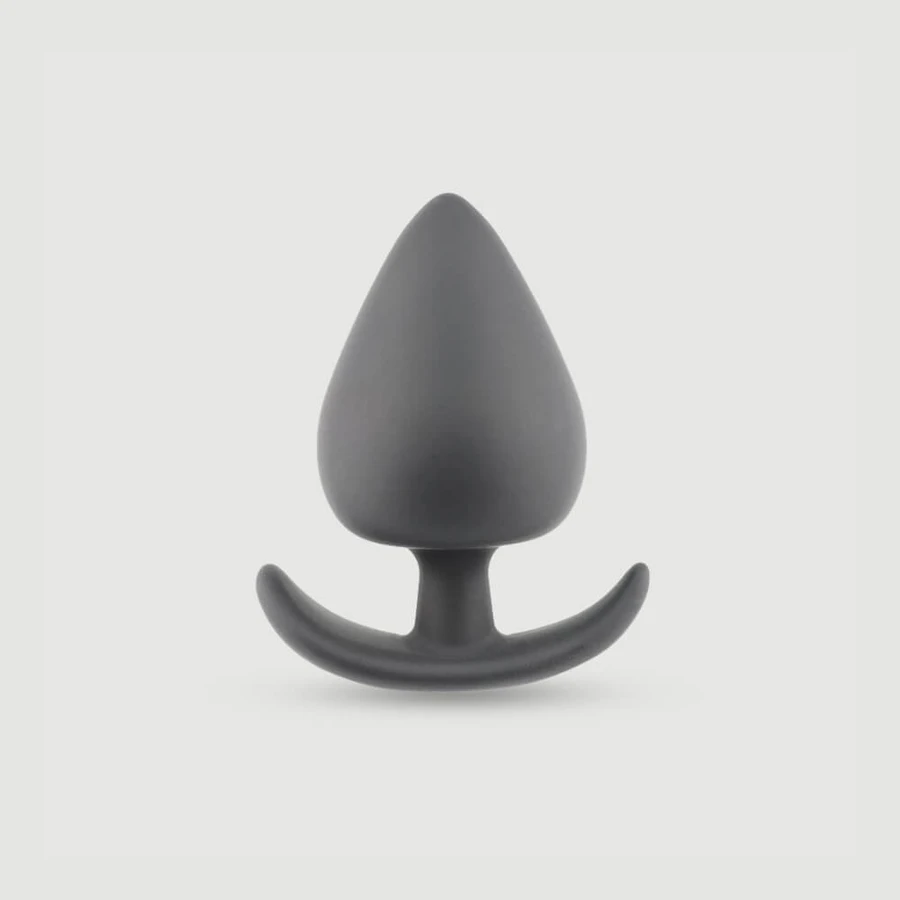 Anal Beginner's Anchor Medium Silicone Butt Plug - Negro
