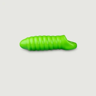 Swirl Dikke Stretchy Glow In The Dark Penisschede - Groen