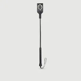 Square Head Riding Crop With Metal Studs 53 cm- Black