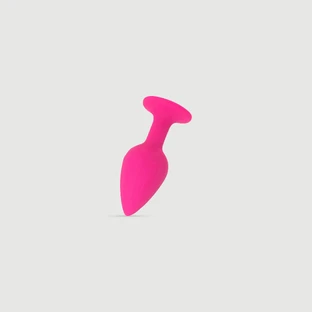 Anal Collection Wavy Large Butt Plug in silicone con ventosa - Rosa