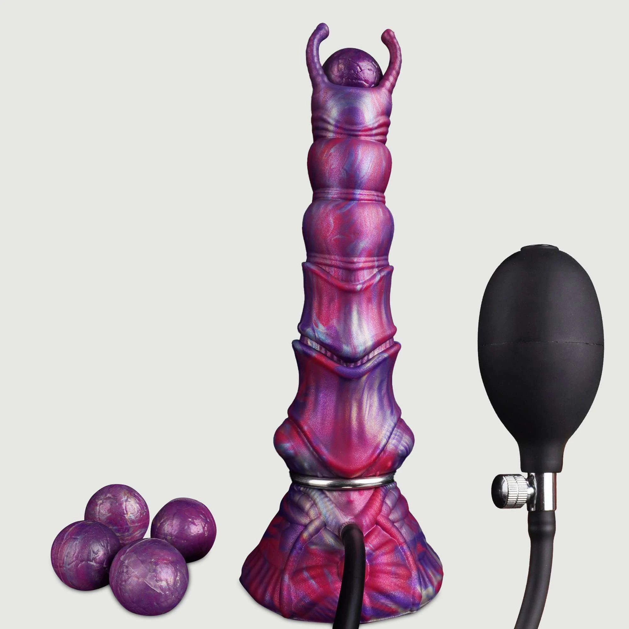 Dragon Ovipositor Silikon Dildo mit Saugnapf - Lila