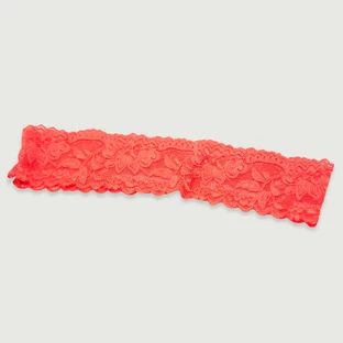 Maschera in pizzo con nastro bendato - Rosso