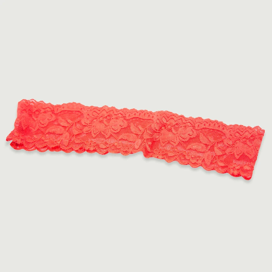 Maschera in pizzo con nastro bendato - Rosso