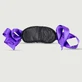 Satijnen Blinddoek Masker Met Lintjes - Zwart