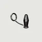 Anneau métallique 45 mm avec tunnel Butt Plug - Argent
