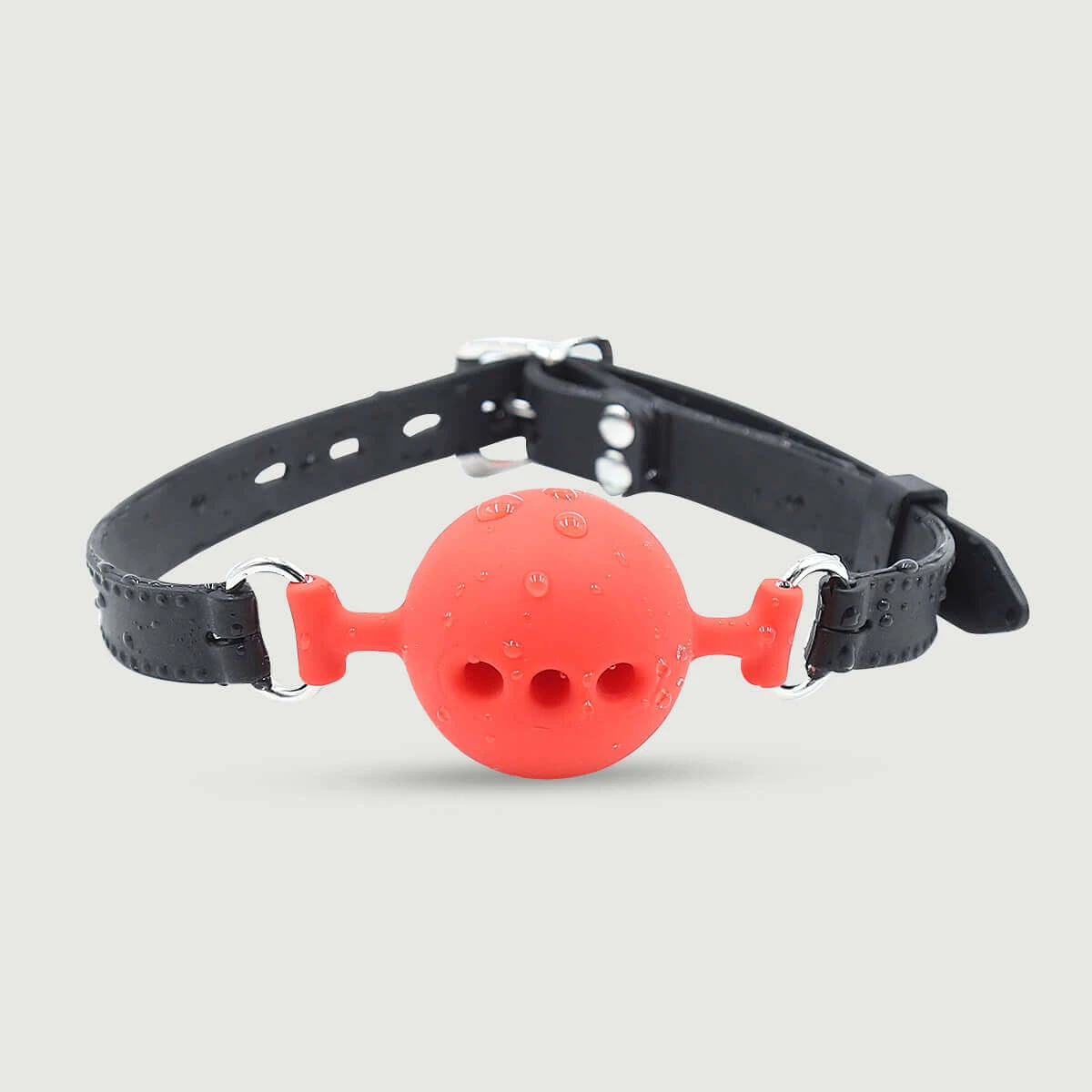Silikon-Ballknebel mit Löchern - Rot