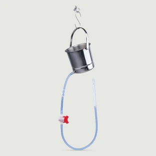 AquaClean Set doccia con secchio in acciaio inox - Argento