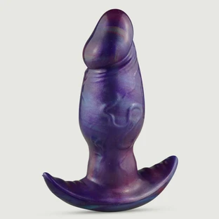 Plug Anal Hinchable De Silicona Con Válvula Magnética 17,5 x 5,7 cm - Morado