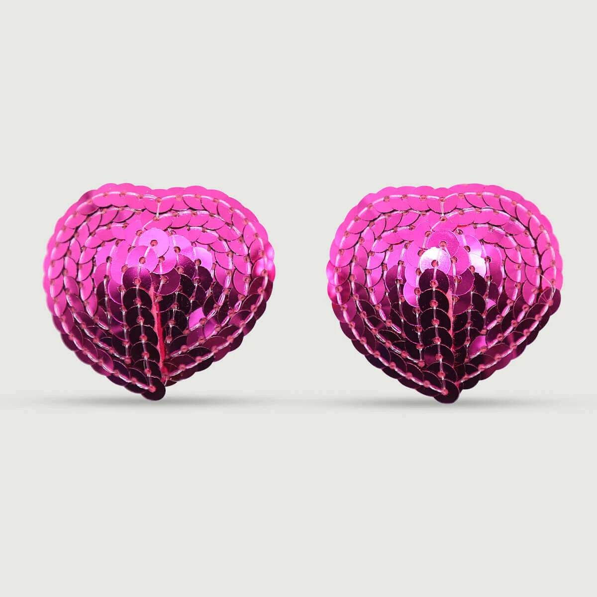 Nippelpasties mit Pailletten in Herzform - Fuchsia