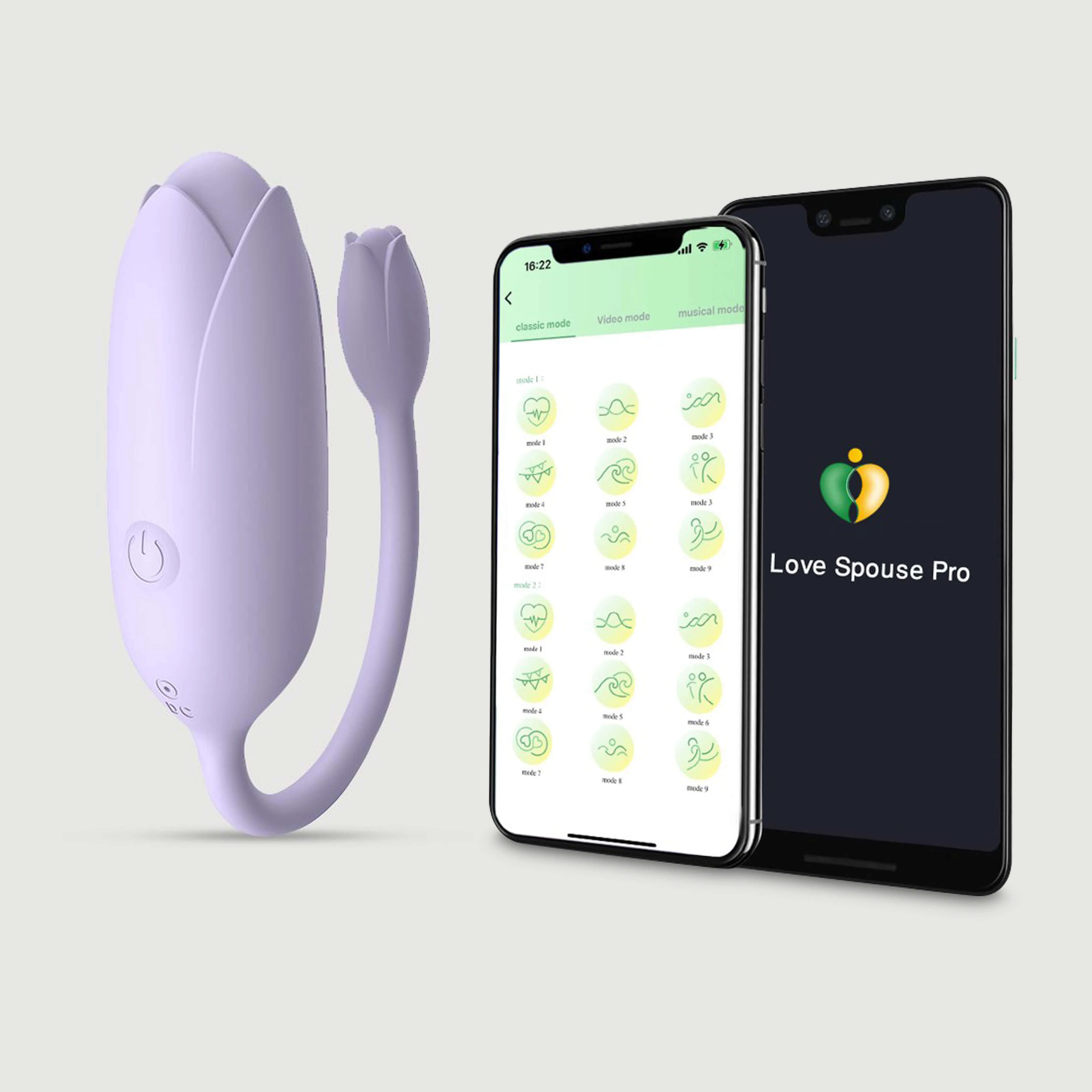 Mini Blume App gesteuert Silikon Bullet Vibrator - Lila