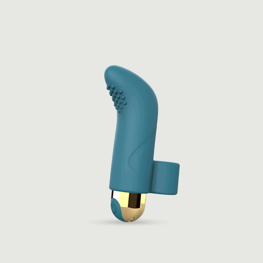 Vibrator cu degete din silicon Touch Me - Verde