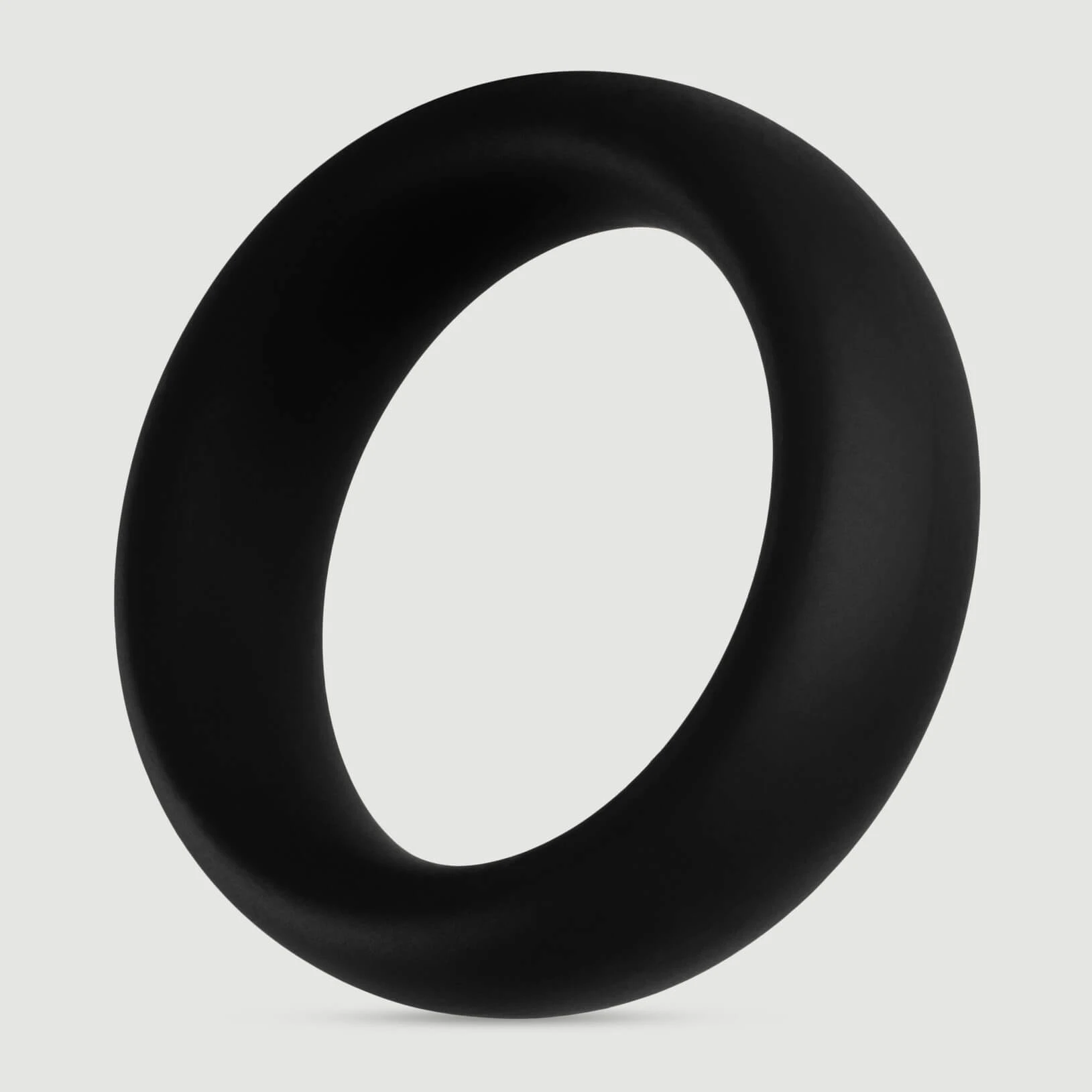 Forto F-64 40 mm Wide Silikon Small Cock Ring - Schwarz