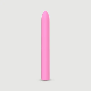 Classic Baby Slim Vibrateur classique en silicone 10 fonctions - Rose