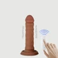 Consolador Realista Vibrador Mediano de Silicona Plegable de 20,5 cm con Ventosa - Carne