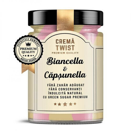 Biancella & Strawberry Twist, weiße Schokolade und Mandelaufstrich, 350 g, Remedia Laboratories