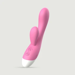 Smooth Classy Sterke Dual Motor Silicone Konijn Vibrator - Roze