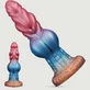 Monster Silicone Dildo z kulkami i przyssawką 22 x 5 cm - różowy