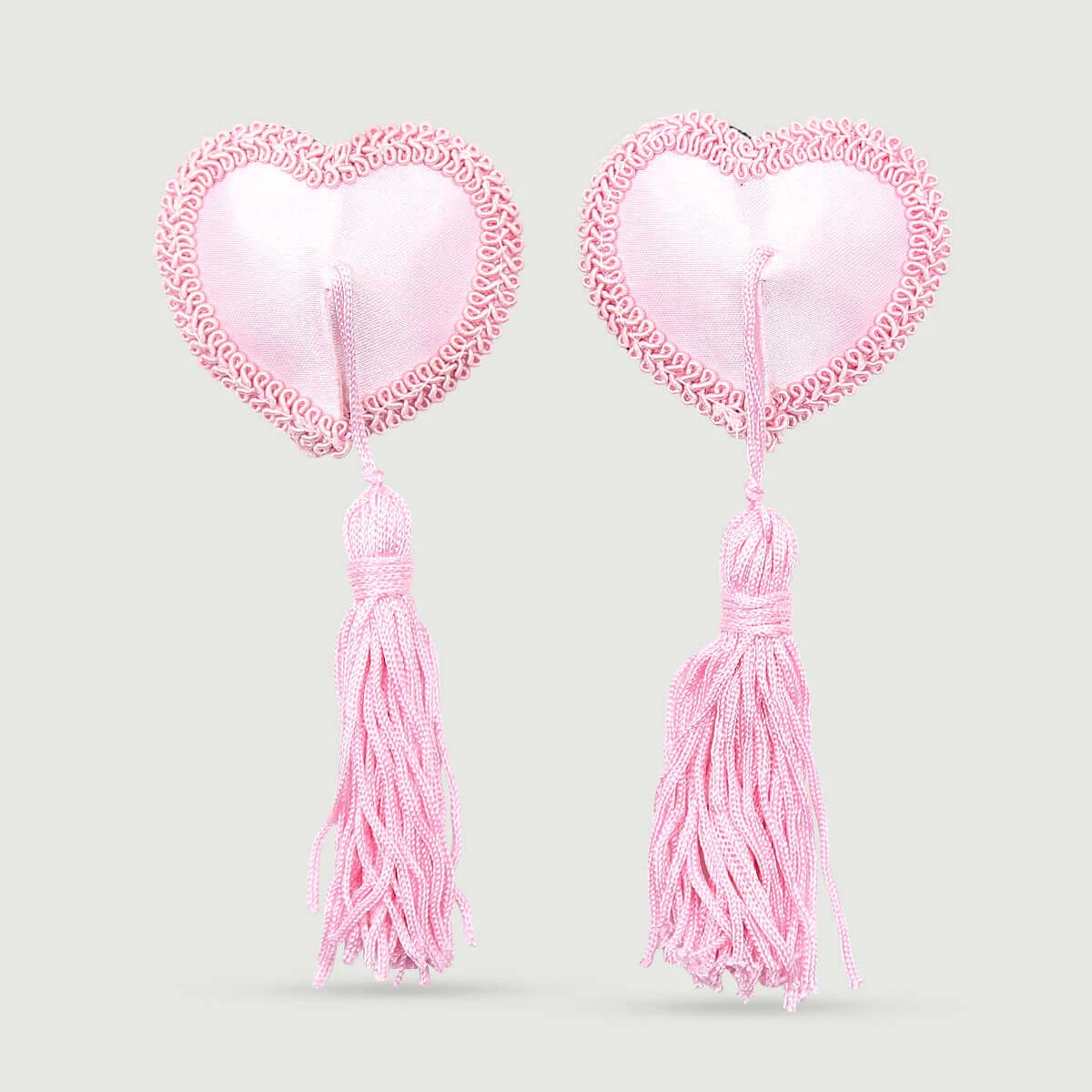 Nippelpasties in Herzform mit Quaste - Rosa