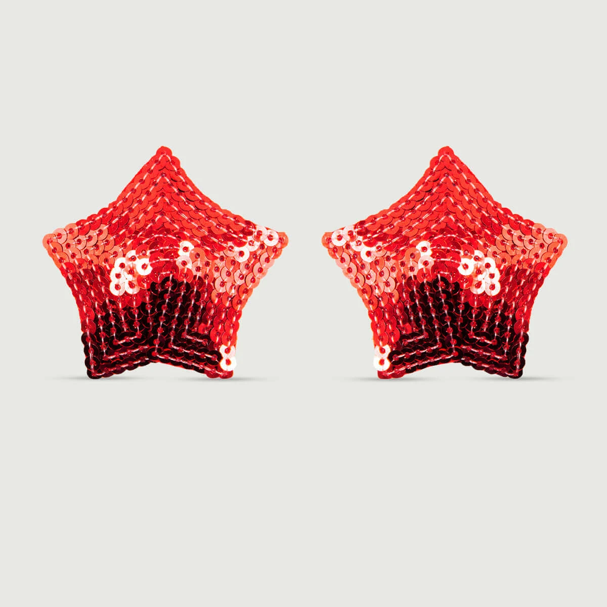 Paillettenpasties in Sternform - Rot
