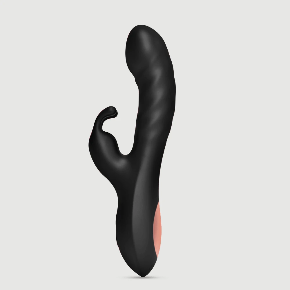 Sexopolis Amaya gebogene Silikon Rabbit Vibrator - Schwarz