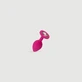 Anal Collection Silikon Small Butt Plug mit rundem Schmuckstück - Pink/Transparent