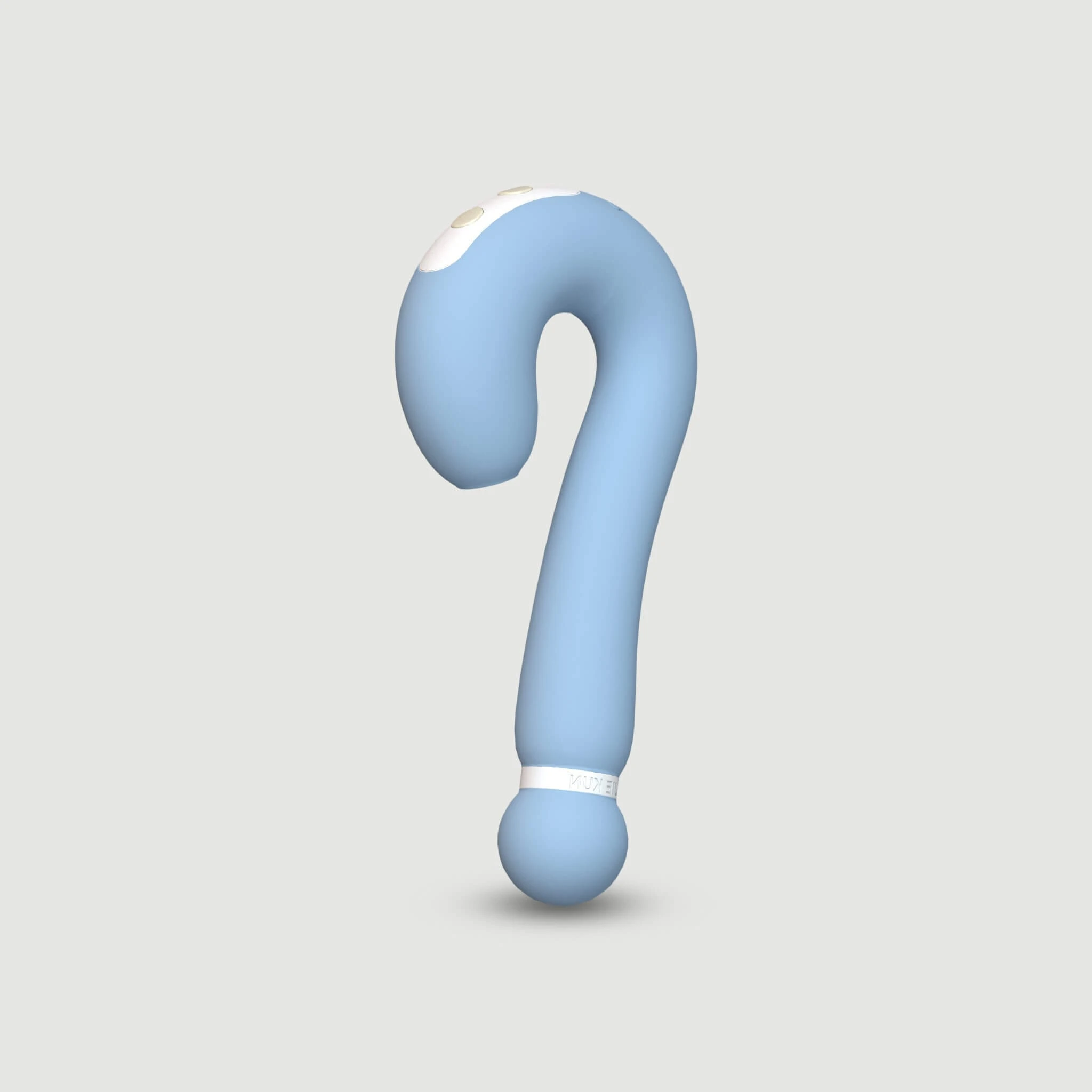 Alice Ergonomische Kaninchen Silikon VIbrator mit Klitoris-Sauger - Hellblau