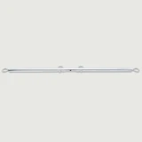 Spreader Bar With Adjustable Metal Segments & D Rings - Silver