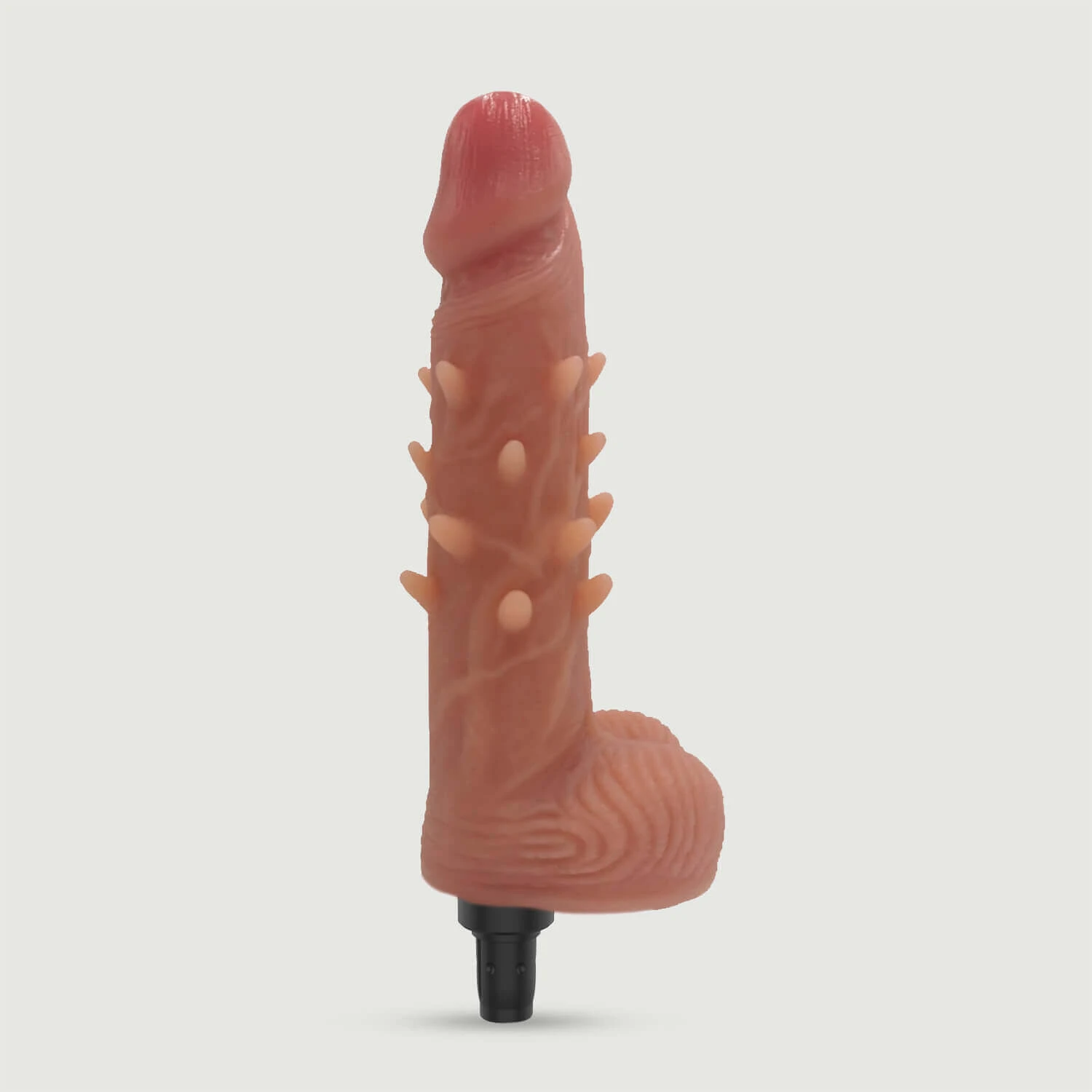 Gepunkteter 18.5 Realistischer Silikonvibrator für Sexopolis Sec Maschinen - Naturfarbe