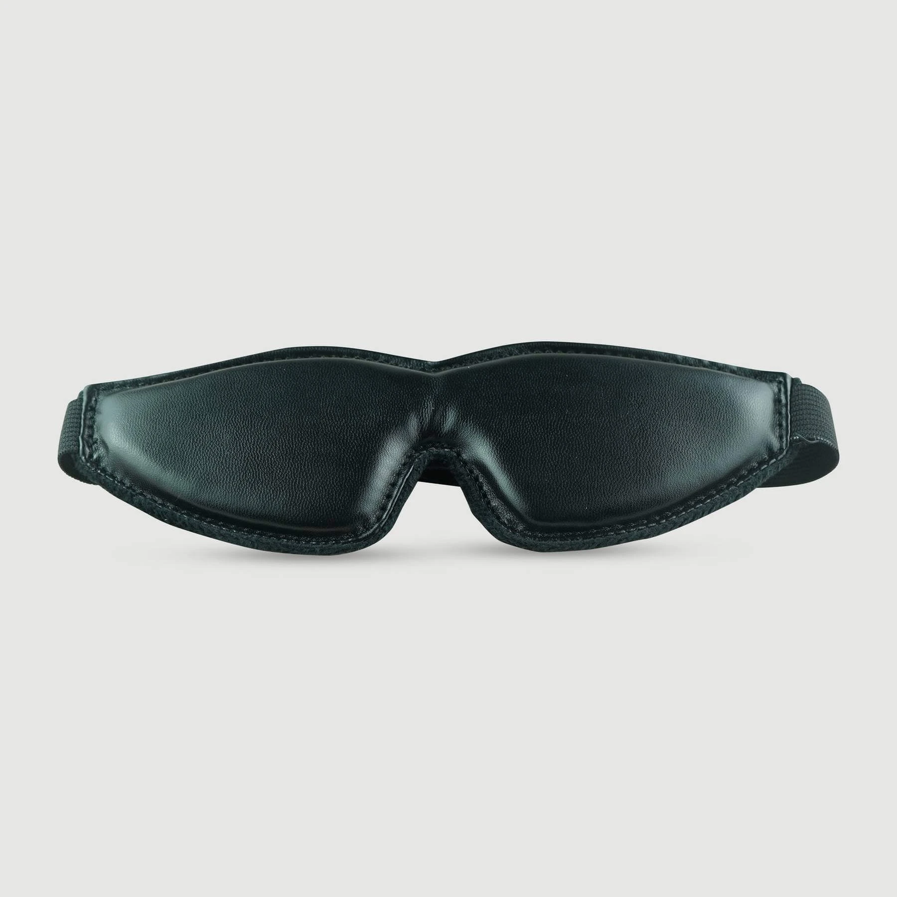 Leder Augenbinde Maske mit Kissen - Schwarz