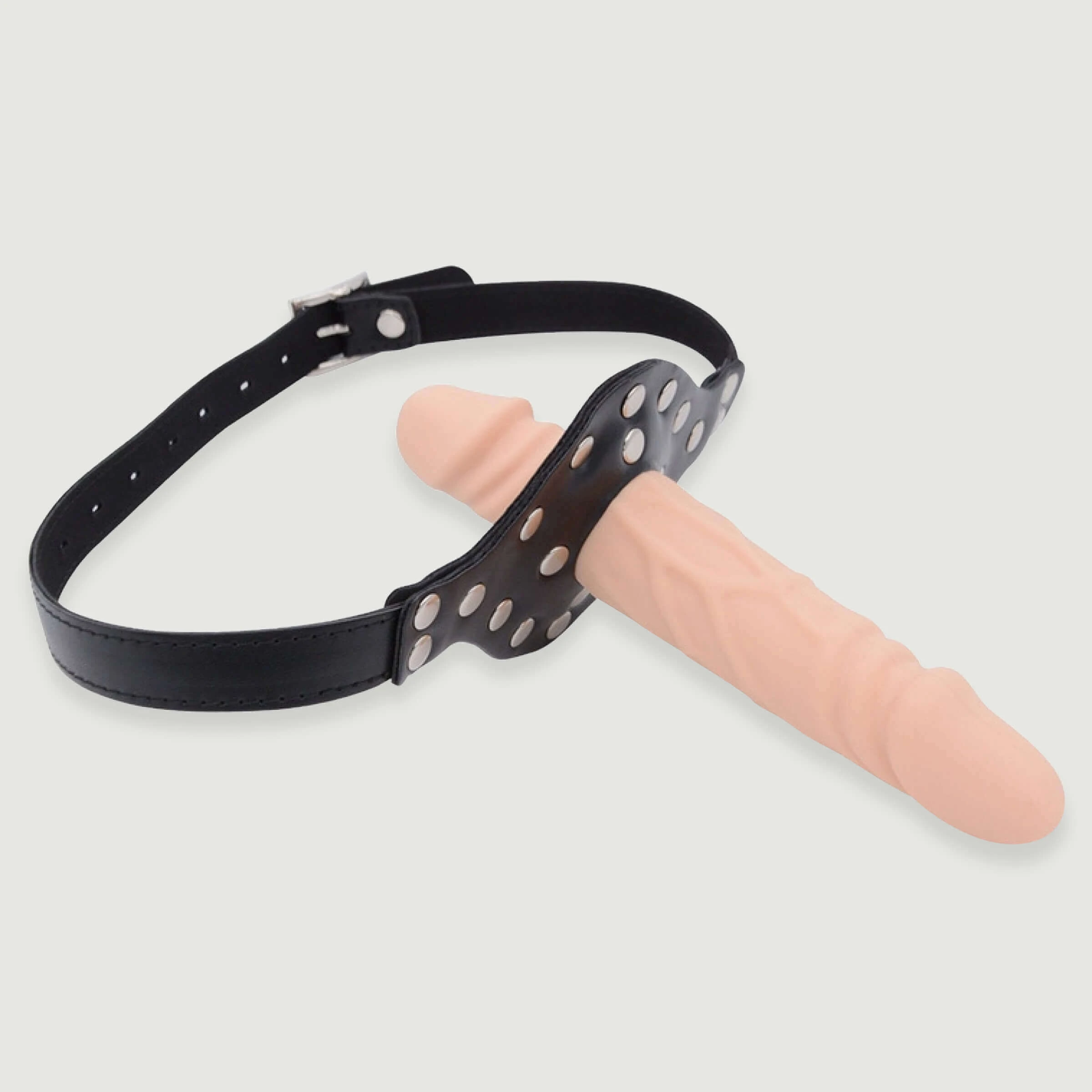 Dildo Gag mit Dildo Strap Dick 13 cm - Flesh