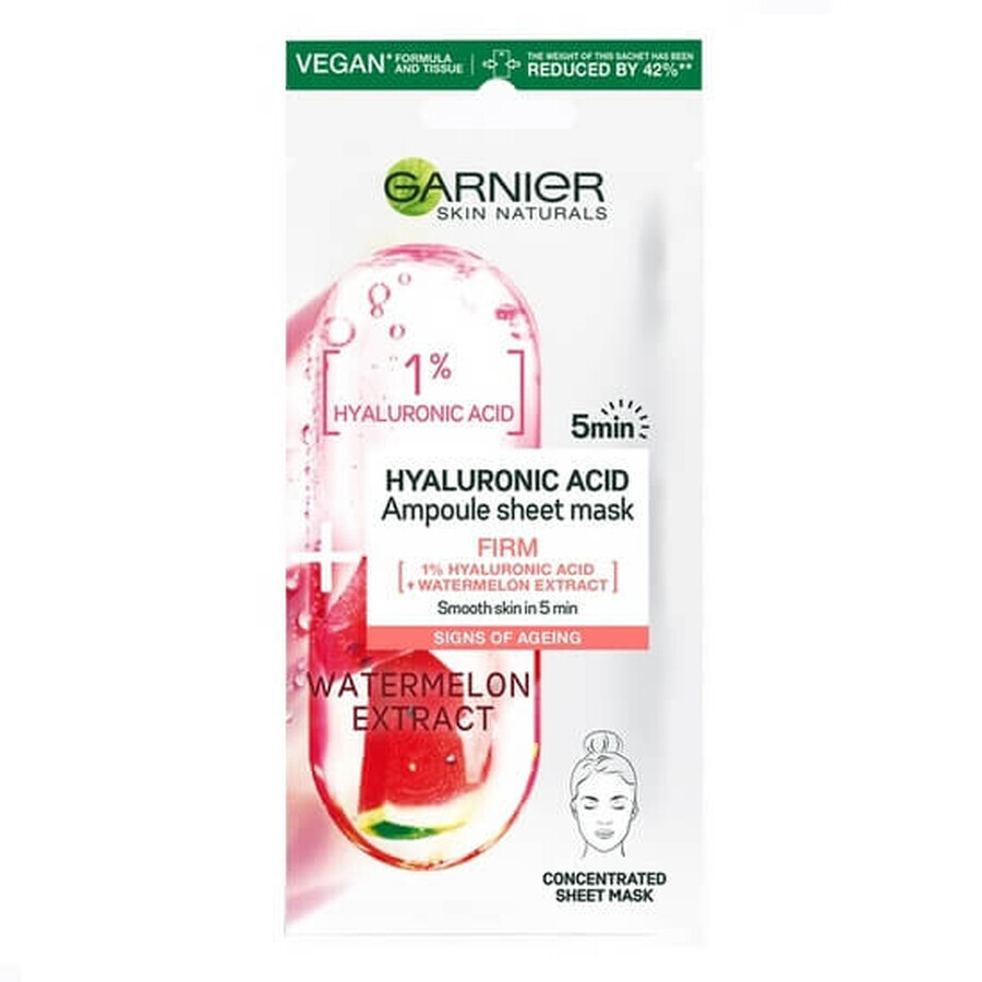 Wassermelone und Hyaluronsäure Ampulle Firm Skin Naturals, 15 g, Garnier
