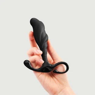 Expert P Großer Silikon-Prostata-Silikon-Stimulator - Schwarz