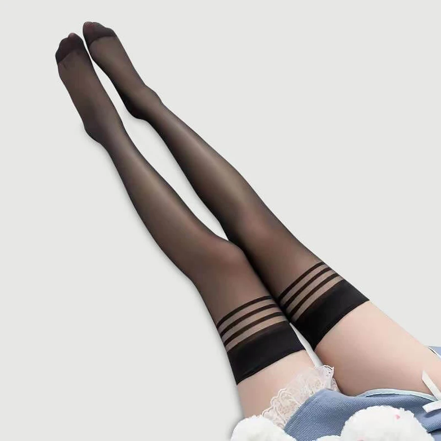 Medias Sexy Stripes - Negro - Talla única