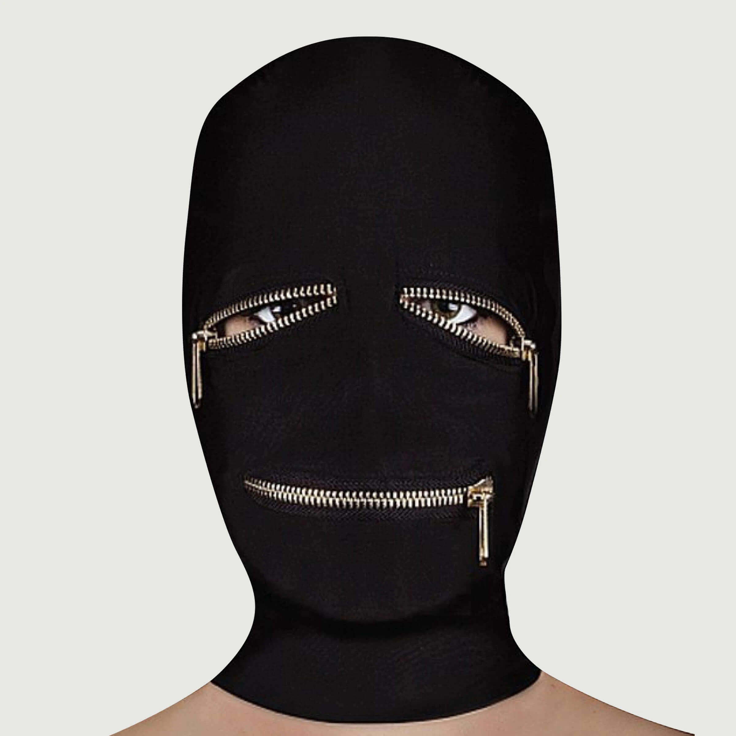 Extreme Zippermaske mit Augen- und Mundreißverschluss