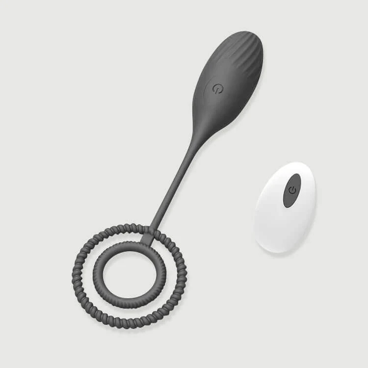 Sexopolis My Remote Play Geripptes Silikon Ferngesteuerter Bullet VIbrator mit Handgriff - Schwarz