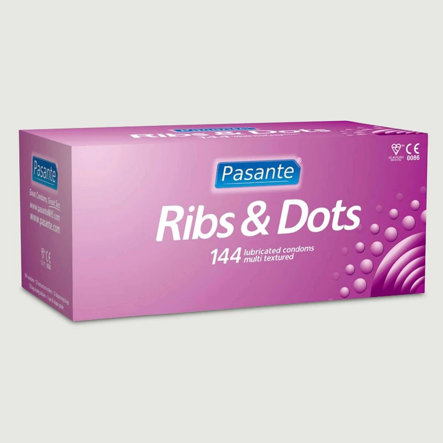 Prezervative Pasante Ribs & Dots - 144pcs
