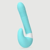 Vibrator cu iepure din silicon Venus cu stimulator clitoridian detașabil - Verde