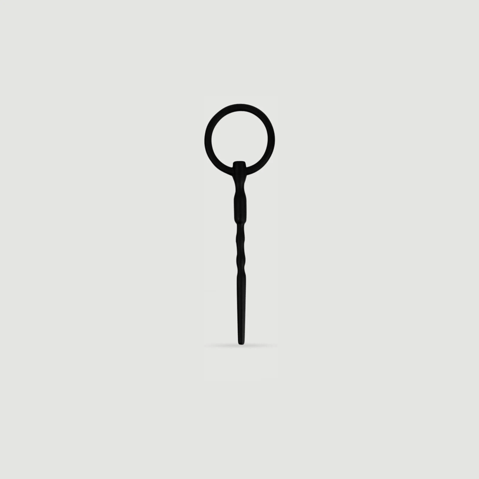 136 x 5 mm Silikon Urethral Plug mit Ring - Schwarz