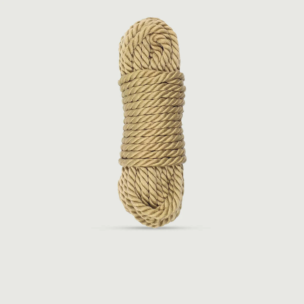 Hanf Fesselseil mit festem Strickmuster 10 m - Braun