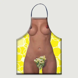 Fartuch Nude z kwiatami