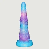 Riesiger Anal Silikon Gape Dildo 39 x 7 cm - Pink/Blau
