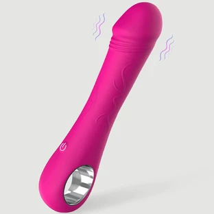 Alastor Vibratore realistico in silicone liscio con impugnatura - Rosa