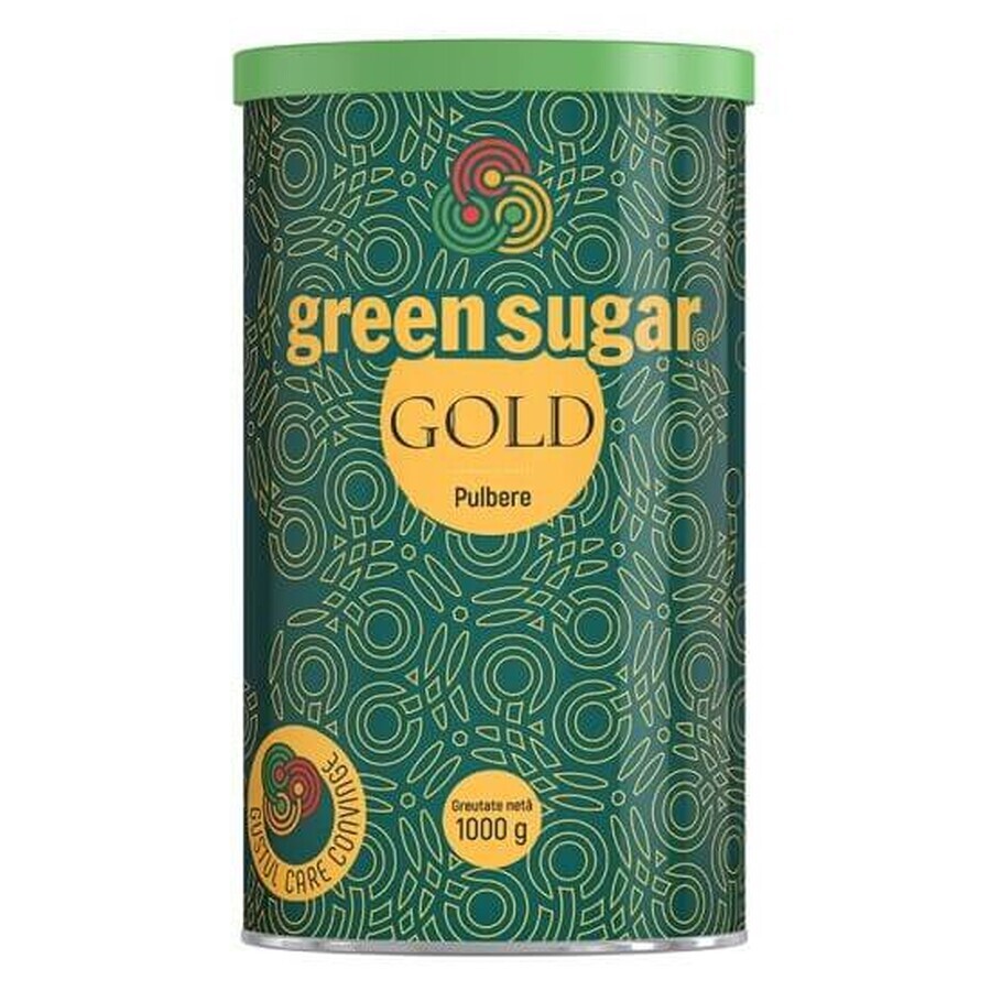 Grüner Zucker Gold Pulver Süßstoff, 1kg, Remedia