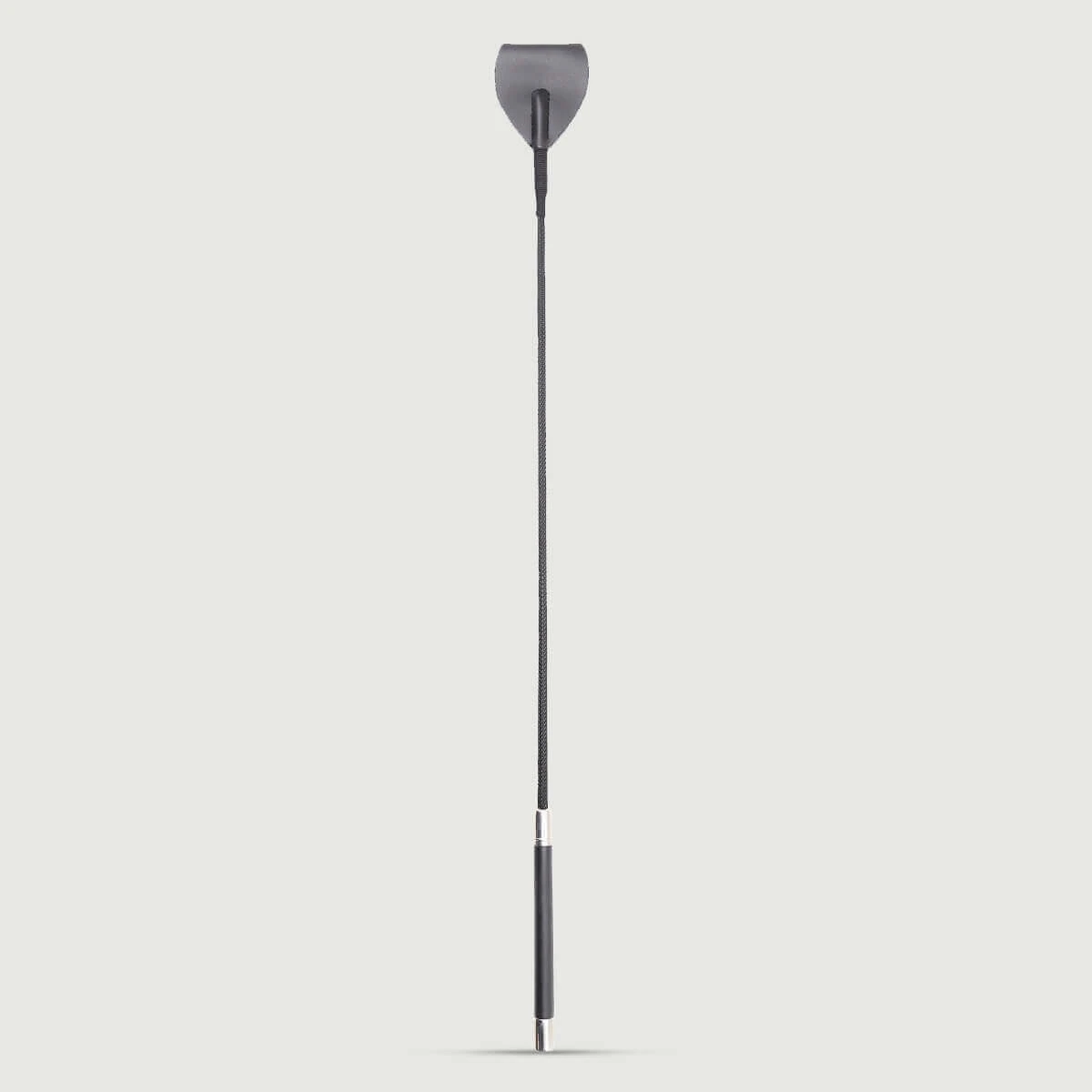 Leder-Reitgerte mit breiter Spitze 71 cm - Schwarz
